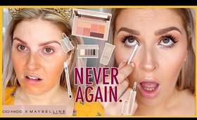 GIGI HADID MAYBELLINE COLLECTION 😫🗯 First Impressions... WTF