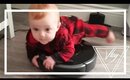 Hilarious, Baby Rides Roomba Robot Vacuum!? | Caitlyn Kreklewich
