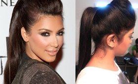 Kim Kardashian inspired Ponytail with a puff