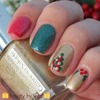 Christmas nail art: Mistletoe