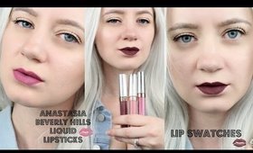 Anastasia Beverly Hills Liquid Lipstick Crush, Soft Lilac, Trust Issues Swatches|Lovestrucklovergirl