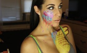 GRWM | MadeYewLook Halloween Boo Bash 2015 | Ice Cream Body Paint Makeup