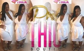 Pretty Thick Boutique | White Peplem  Midi Dress | Review