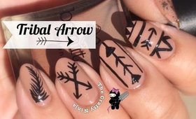 Tribal Arrow Nail Tutorial by The Crafty Ninja