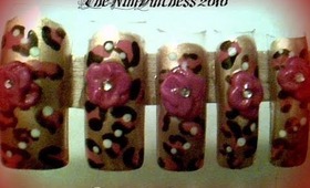 ~ Nail Art ~ Leopard Rose ~ Inspired by douga2007 ~
