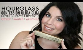 Coolest Lipstick Packaging? | Hourglass Confession Ultra Slim Lipstick Review | @girlythingsby_e