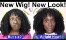 Protective Styles For Natural Hair | Cut & Styling A Curly Wig w/ Bangs to Look Natural