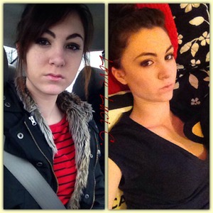 Reshaped my eyebrows, and I'm super happy with them. 
Old on left. New on right. 
-At home & on my own self made-
