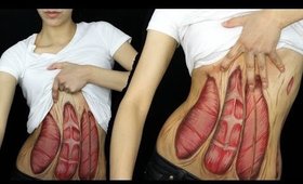FX Makeup using Body Paint: Stomach Ripping