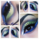 Green and blue look..  