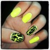 Neon Yellow and Black Crackle