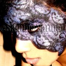 Purple & Black Lace Effect Goth/Masquerade Look