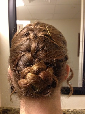 French braided bun at my last competiition