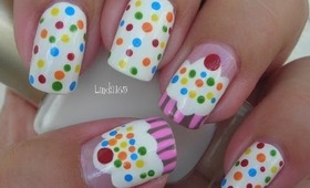 Nail Art - Cupcake Nails - Decoracion de Uñas - Pastelitos
