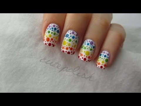 Rainbow Spotted Nail Art | cutepolish Video | Beautylish