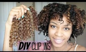 How to Make DIY curly clip in hair extensions for Natural Hair