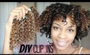 How to Make DIY curly clip in hair extensions for Natural Hair