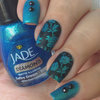 Blue rose nails