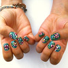 Emerald Aloha Nails