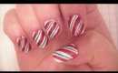 Kpoppin' Nails: Holiday Nails -Candy Cane Nails