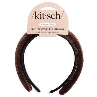 Kitsch Recycled Fabric Satin & Velvet Headbands