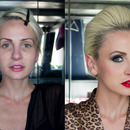 Before-After shot of my makeup work. 