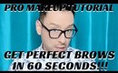 Achieve Perfect Brows in 60 seconds! Pro Makeup Tutorial - mathias4makeup