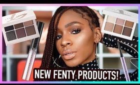TRYING NEW FENTY BEAUTY PRODUCTS! Snap Shadow Palettes, Flypencil, and Full Frontal Mascara