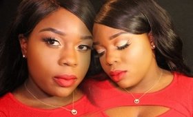 EASY HOLIDAY PARTY MAKEUP TUTORIAL FOR BLACK WOMEN  I ROYALDBEAUTY'TV