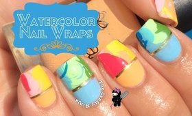 Watercolor Nail Wraps by The Crafty Ninja