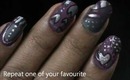 Purple Matt Magic Nails- easy nail art for short nails- nail art tutorial- beginners nail designs