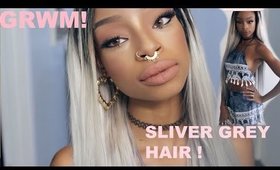 Get Ready With Me:My Sliver Grey Hair !