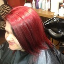 red to black ombré 