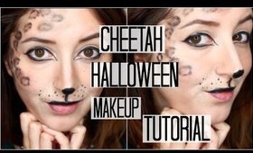 EASY CHEETAH HALLOWEEN MAKEUP TUTORIAL | LAST MINUTE