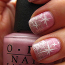 Pink glitter gradient manicure