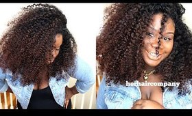 ♡ Balayage Highlights Tutorial "Kinky Curly Hair"