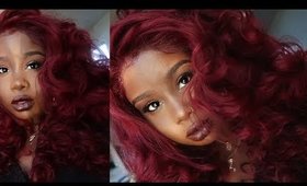 ♡ Sultry #Fall #GRWM #BurgundyHair & Makeup !!! | Supernova Hair