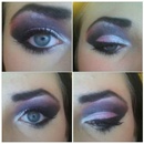 Pink, black, and white cut-crease.