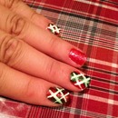 Christmas nails: acrylic pattern. 