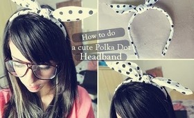 DIY: Cute Polka Dot Bow Headband