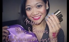 Beautiful Plums & Berries Lipsticks: Milani ColorStatement Lipsticks