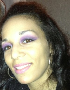 Purple Smokey eye, M.A.C. Pink Plaid lipstick