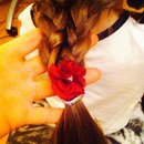 Double braid on little sister 