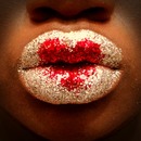 Valentine glitter lips