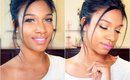 Get Ready With Me: Dewy Skin, Winged Liner and Bold Lips | Adriana C