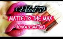 LIPSTICKS THAT STAY PUT!!! | Velvet 59 Matte to the Max Review & Swatches Lipsticks | Rosa Klochkov