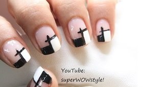 French Tip Squares ♦ French Manicure Nail Art Designs ♦ Nail Art Facile Ongles Tutorial