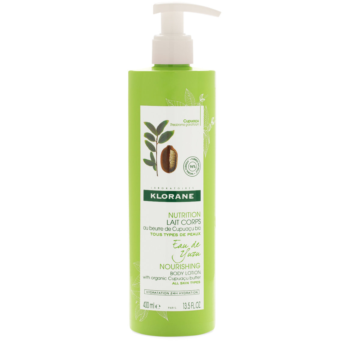 Klorane Yuzu Infusion Body Lotion with Cupuaçu Butter 13.5 fl oz alternative view 1 - product swatch.