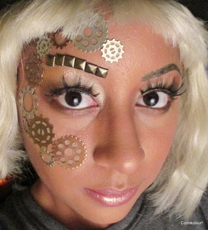 Natural Makeup look using gears and cogs!