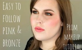 Easy Pink and Bronze Prom Makeup Tutorial